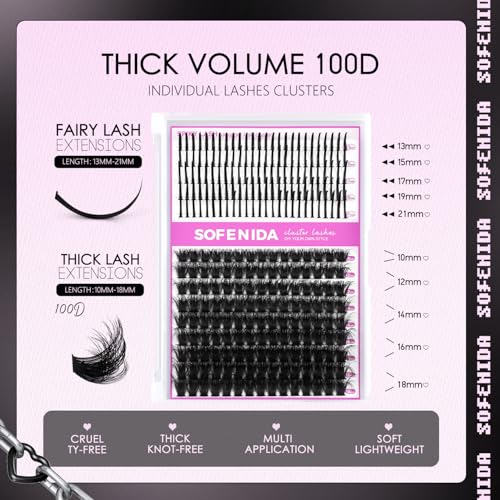 Spike Lash Clusters 100D Volume Eyelashes 13-21MM Manga