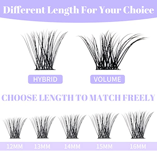 WENDY LASHES Cluster Extensions 12-16mm Mixed D Curl