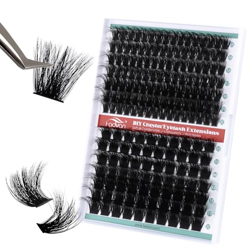 FADVAN D-Curl Lash Clusters 100D+200D Fluffy 3D Eyelash Extensions