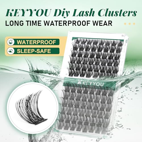 Lash Clusters 96 Pcs D Curl 10-18mm Mix DIY Eyelash Extensions
