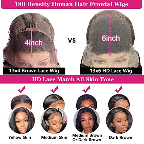 30-Inch Straight Lace Front Wig - 200% Density Human Hair