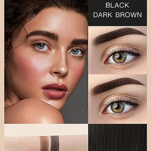 Eyebrow Stamp Stencil Kit with 20 Reusable Stencils & Dual-Color Pomade