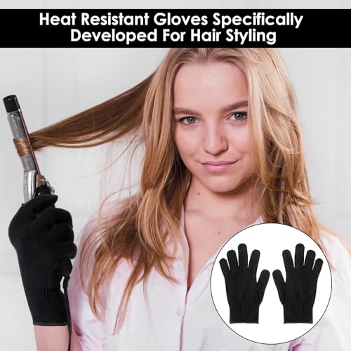 Heat Resistant Gloves for Hair Styling – 4 Pack