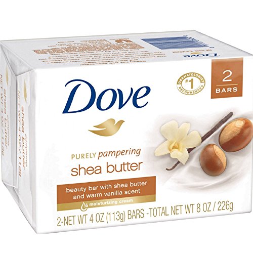 Dove Purely Pampering Shea Butter With Warm Vanilla Scent By Dove for Unisex - 2 X 3.5 Oz Bar Soap, 2count