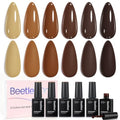 Beetles Brown Gel Polish Set - 6 Fall Colors