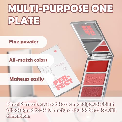 Buildable Blush Palette – Cream & Powder Trio, Vegan & Cruelty-Free