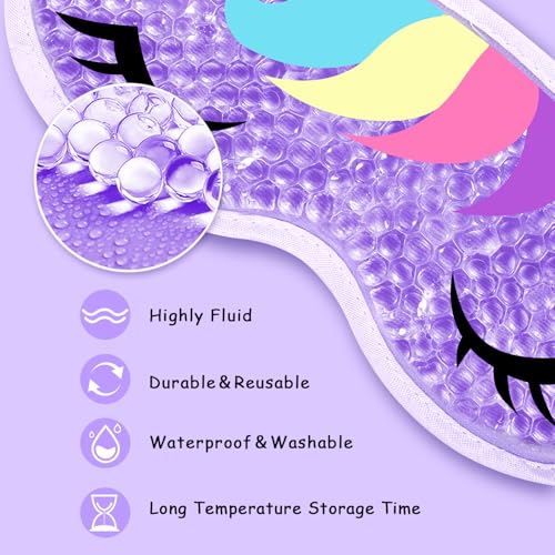 Cooling Eye Mask Gel - Reusable Hot Cold Therapy, 2 Pack