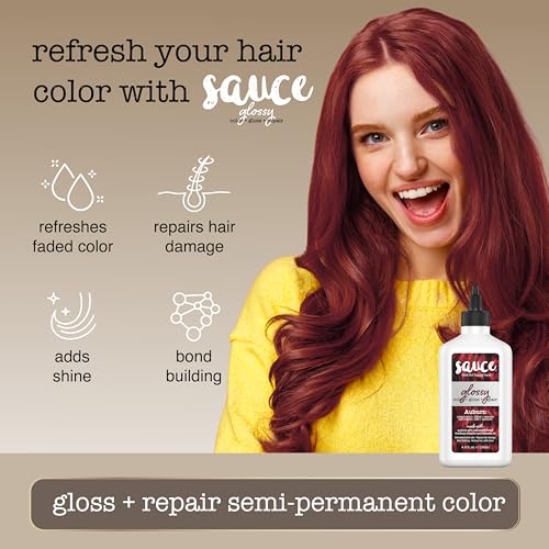 Sauce Beauty Auburn Semi-Permanent Hair Dye with Bond-Building Technology