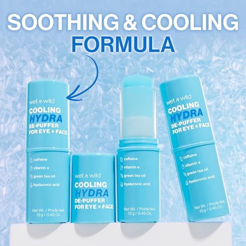 Wet n Wild Cooling Hydra De-Puffer Face Primer Stick 0.45 Fl Oz - Soothing & Refreshing