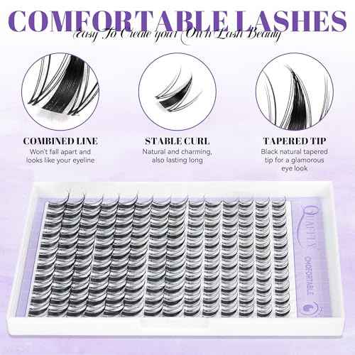 Manga Lash Clusters 10-18mm Natural Lashes Cluster Eyelash Extensions 154pcs Fairy Individual Cluster Lashes Wispy for DIY Lash Extension Wet-Look Lash Extension