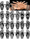 20 Sheets Henna Tattoo Stencils Kit, Reusable Hand