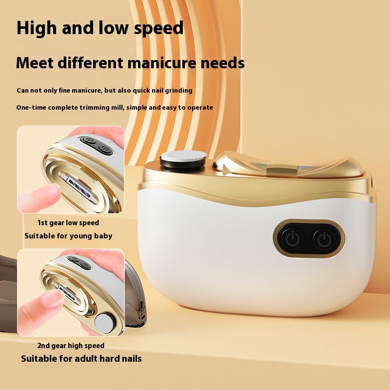 Electric Nail Clipper & Trimmer for All Ages - Rechargeable, 2 Speeds
