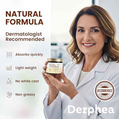 Natural Beef Tallow Sunscreen ? SPF 50 Daily Sun Care for Extremely Sensitive, Acne-Prone & Kid-Safe Skin ? Non-Toxic Sunblock with 22% Non-Nano Zinc Oxide, Clean Formula for Face & Body