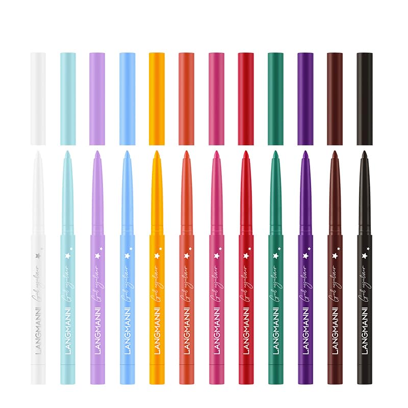 12-Color Pro Eyeliner Set - Waterproof Liquid Eye Liner Pens
