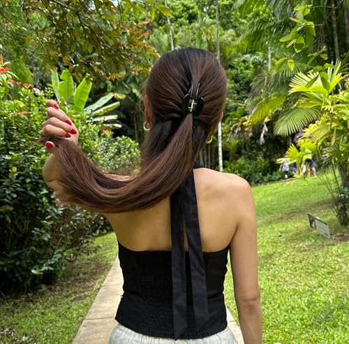 Luxury 4 Inch Black Claw Clip for Women - Secure Hold & Chic Style