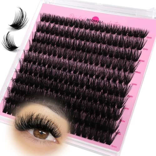 MOONKALI 60D Cluster Eyelash Extensions - D Curly 10-18MM