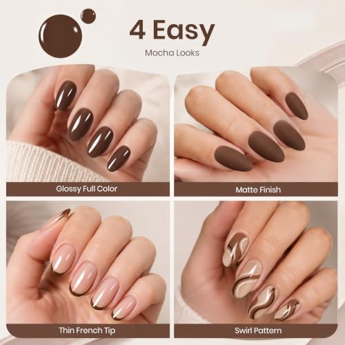 Beetles Brown Gel Nail Polish - Coffee o’ Clock - 15ML Dark Brown