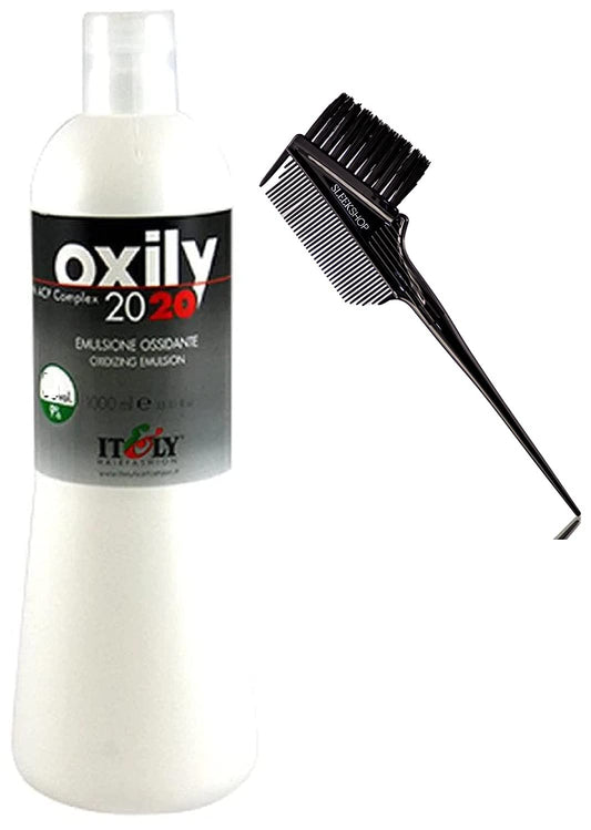 IT&LY It&ly Colorly 2020 Italy Oxily Oxidizing Emulsion Developer, Hydrogen Peroxide for Hair Color Dye Haircolor (w/ Sleek 3-in-1 Brush Comb) Itely Italian Beauty (20 Volume / 6% - 33.8 oz)