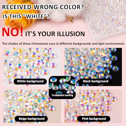 Transparent AB Resin Rhinestones 16000pcs + 3 B7000 Jewelry Glue - Craft & DIY