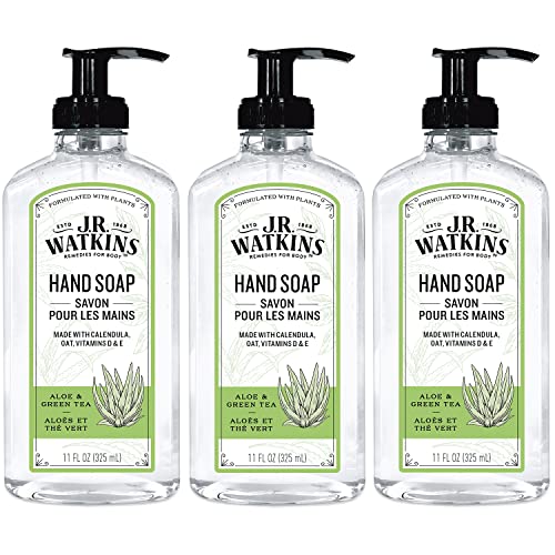 J.R. Watkins Aloe & Green Tea Hand Soap Dispenser Pack of 3 - 11 fl oz