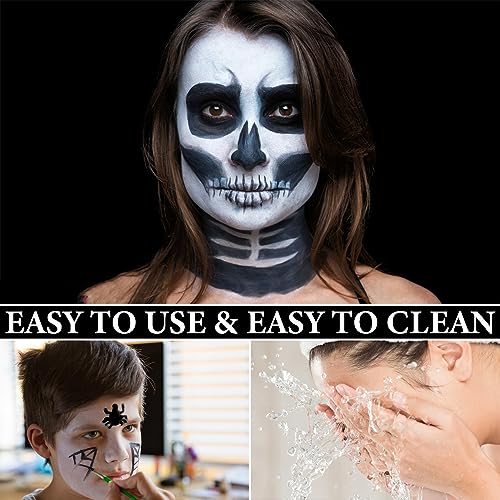 Black & White Face Paint Kit for Halloween SFX Makeup