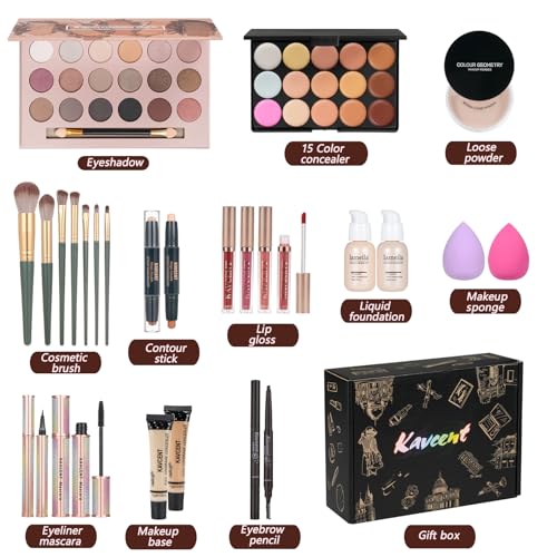 KAVCENT 18-Color Eyeshadow Makeup Kit for Women & Teens