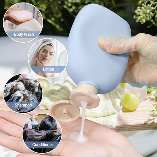 8.8 oz Plastic Travel Shampoo Bottles with Flip Cap