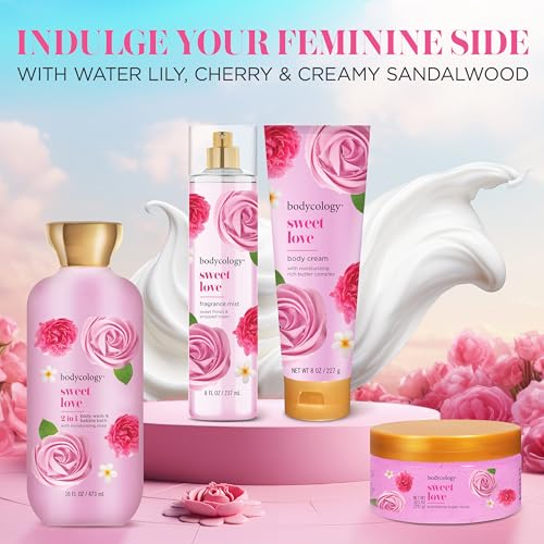 Bodycology Sweet Love Body Mist, 8 fl oz (Pack of 2)