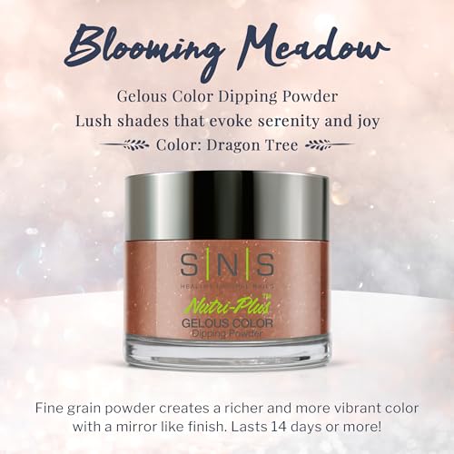 SNS Nail Dip Powder, Gelous Color Dipping Powder - Dragon Tree (Brown, Shimmer) - Long-Lasting Acrylic Nail Color & Polish Lasts 14 Days - Odor-Free & No UV Lamp - 1oz