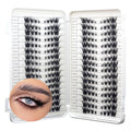 32 Pairs Cat Eye Individual Lashes Wispy Cat Eye Lashes DIY Lash Extensions 256pcs Clusters Lashes 8-16MM Fluffy Volume Eye Eyelashes Clusters