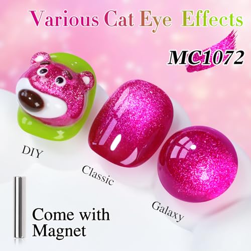 Double Rhythm 15ml Ice Glass Cat Eye Gel Polish - Pitaya Purple MC1072