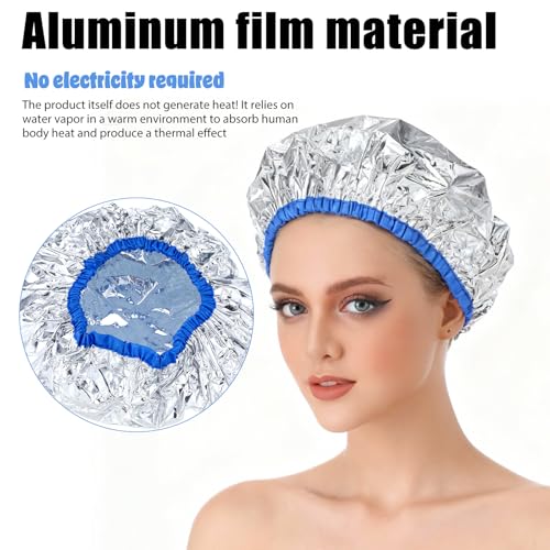 4-Piece Aluminum Foil Heat Cap Set for Deep Conditioning