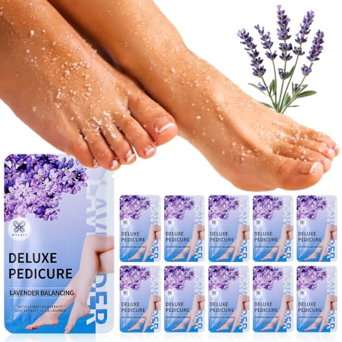 LUIFAC Lavender Epsom & Sea Salt Foot Soak 12 Pack for Spa Pedicure