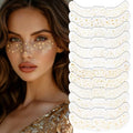 12PC Gold Glitter Freckles Temporary Face Tattoos