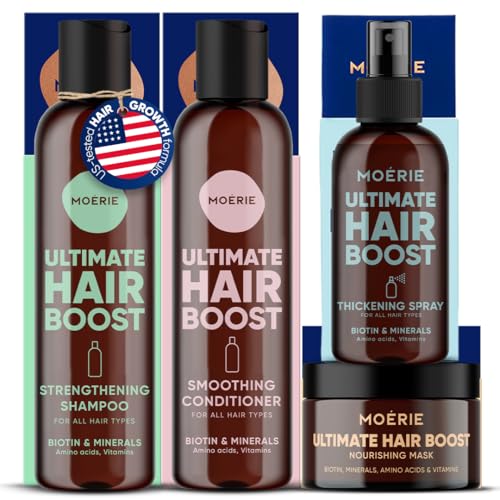 Moerie Hair Growth Shampoo, Conditioner, Spray & Mask Set