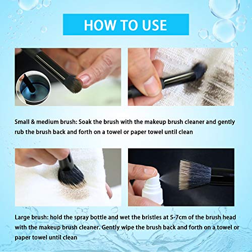 Makeup Brush Cleaner Spray - Quick Dry, No-Wash Deep Clean