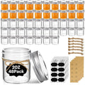 ComSaf 2 oz Mini Mason Jars, 48 Pack with Lids