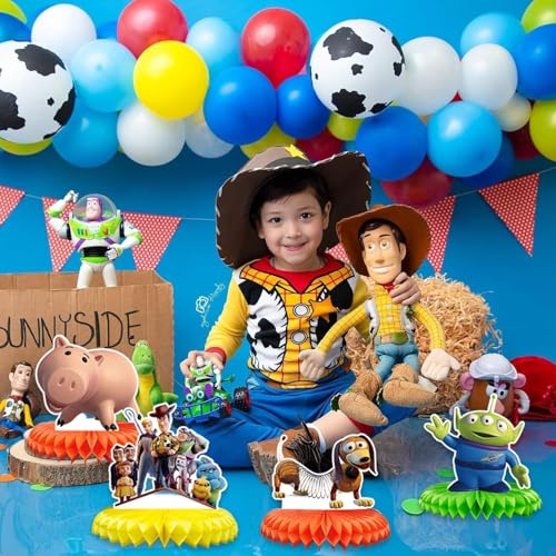 Toy Story Honeycomb Centerpieces - 9 Pcs Party Decorations