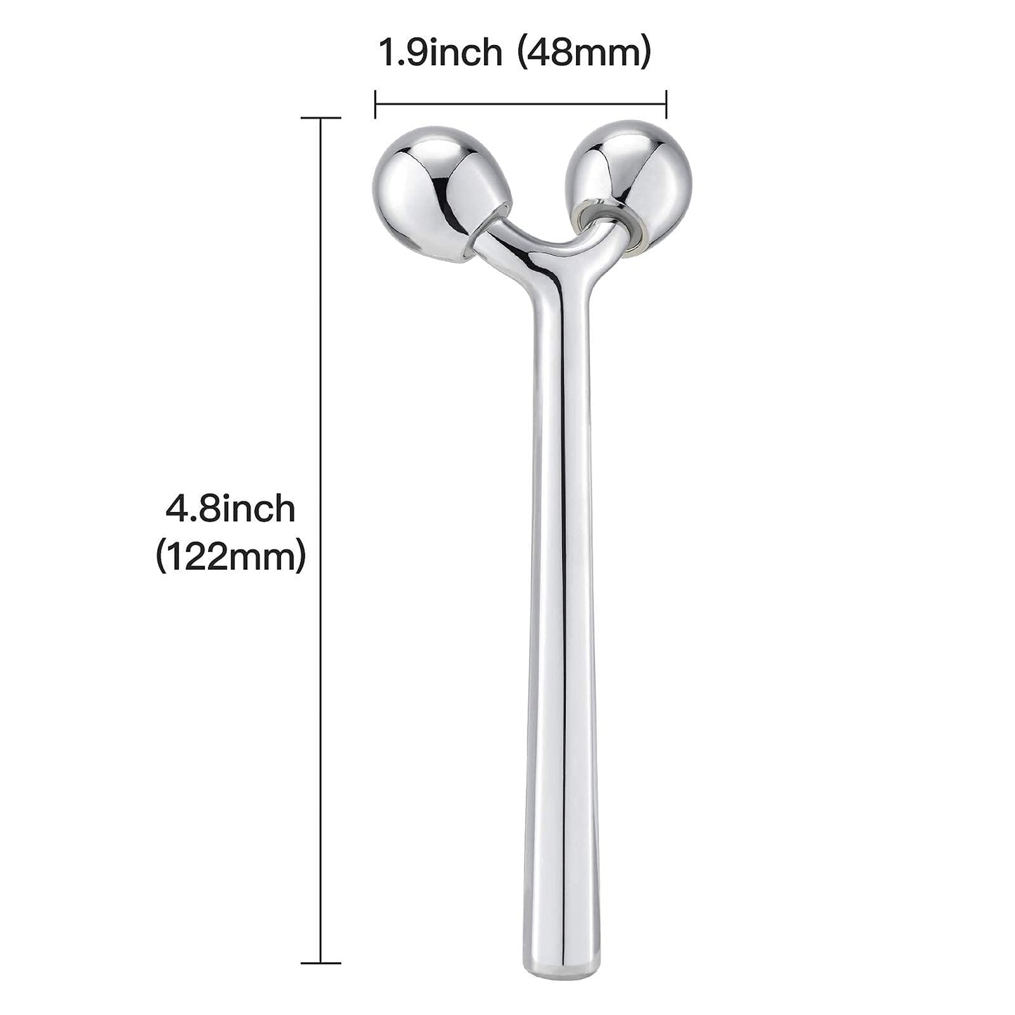 Tekson Faical Roller Massager and 3PCS Eye Roller Cream, 3D Metal Face Massage Tool for Reduce Puffines