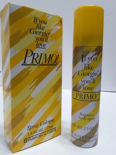 Primo Women's Cologne Spray & Deodorant Body Spray Bundle