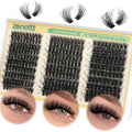 Zenotti Wispy Eyelash Clusters 60D 80D 100D Mixed Length 290PCS Natural & Voluminous