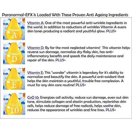 AminoGenesis ParanormalEFX Advanced Anti-Aging Rejuvenating Super Serum 2 oz (Sun Damage, Collagen, Elastin Boosting w/Vitamins A, E, D, Tremella Mushroom Extract, Synthe'6 & Selaginella Lepidophylla)