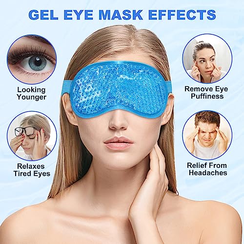 Reusable Gel Eye Mask - Hot Cold Therapy for Puffiness & Migraine