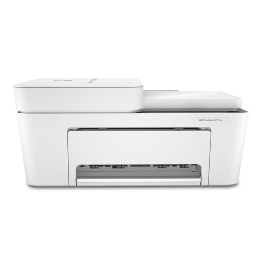 HP DeskJet 4155e Wireless Color Inkjet Printer, Print, scan, copy, Easy setup, Mobile printing, Best-for home, 3 months of Instant Ink included,white