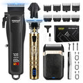 HIENA PRO Cordless Hair Clippers & Beard Trimmer Set
