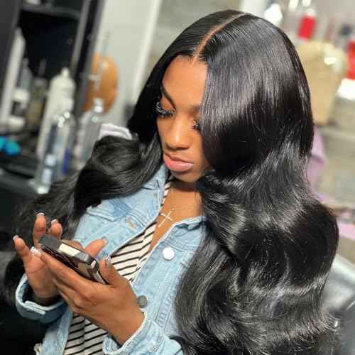 SKINLIKE Real HD Swiss Lace Closure Human Hair 2x6 Lace Closure with Clean Hairline Much More Density Full Cuticle Aligned Brazilian Human Hair Body Wave Style (20inch, HD BW 2x6 lace closure)