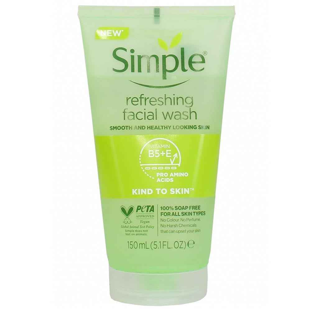 Simple refreshing facial gel wash 150 ml 5.1 oz (pack of 2) (2)