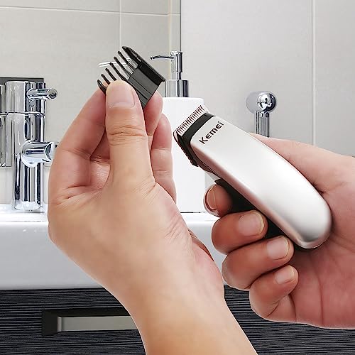 KEMEI Mini Hair Trimmer - Portable Precision Clipper for Men