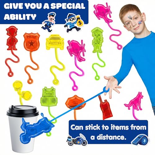 48 Pc Police Party Favors Kit - Stick Hands & Tattoos