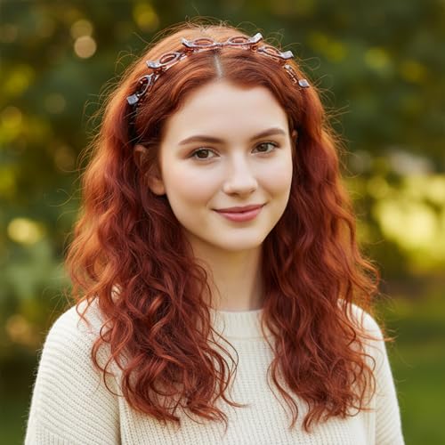 4-Piece Zig Zag Hair Clip Headband Set for Curly Hair